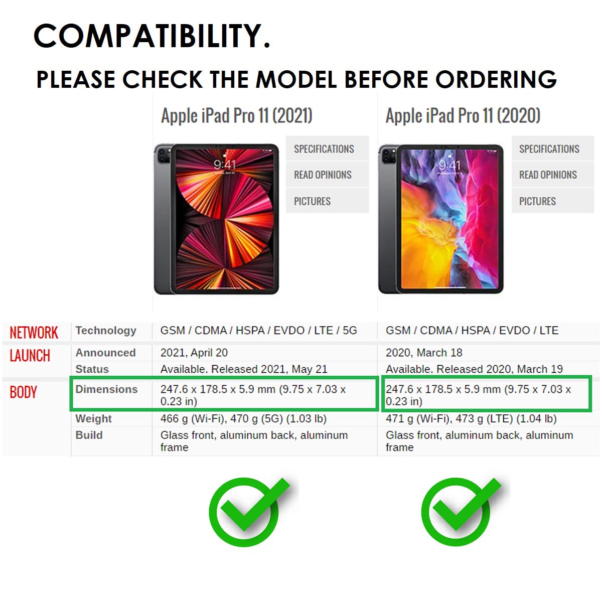 iPad Pro 11 inch 3rd Gen (2021,2020)